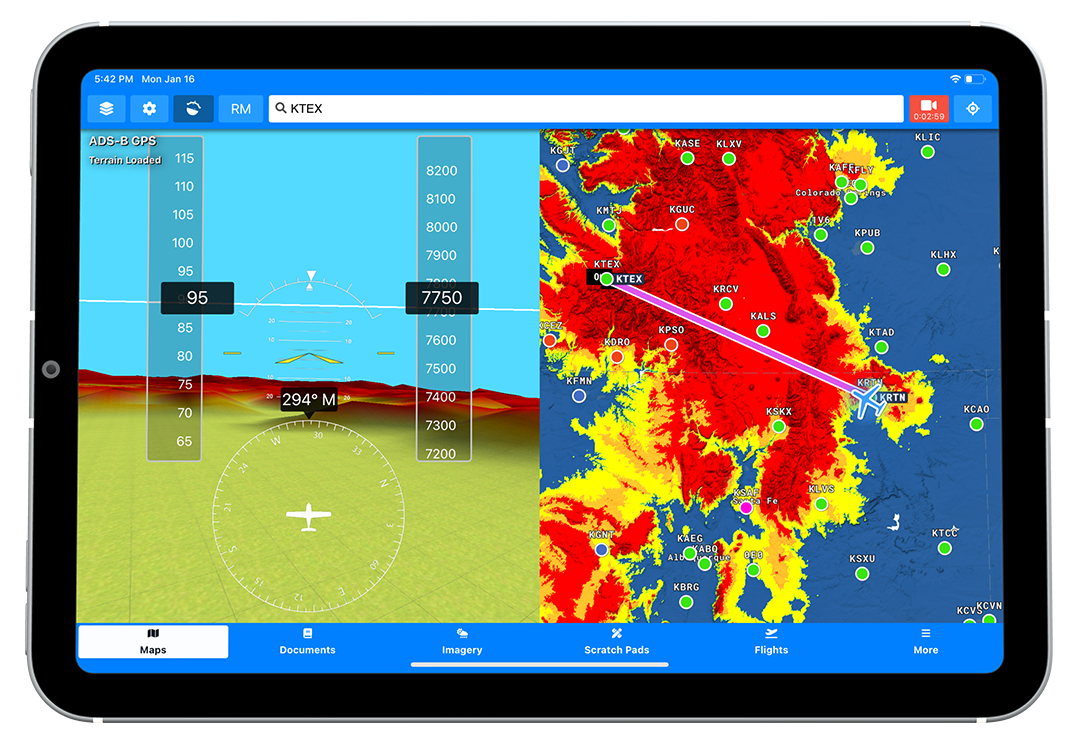 Weather radar preview images.